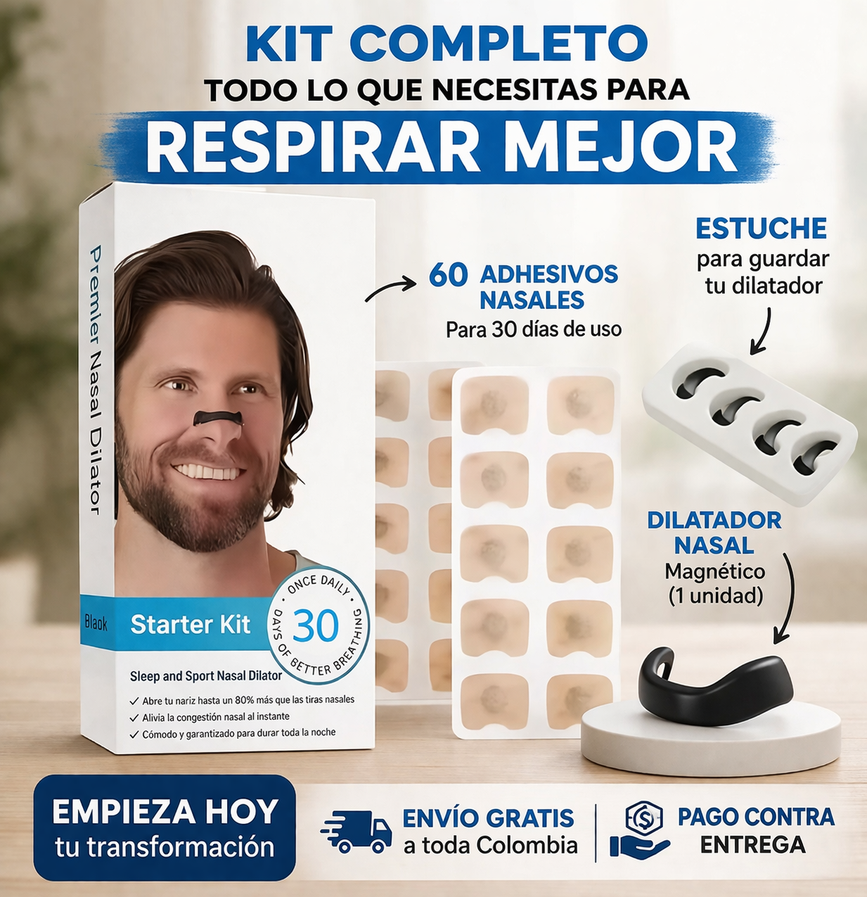 Dilatador Nasal Magnético - Respira mejor en segundos